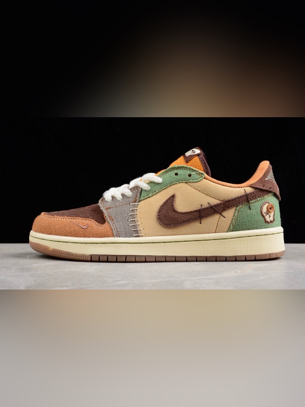 Nike Zion Willamson Voodo men’s Low-Top Sneaker in Brown, Green & Cream Multicol
